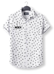 Cattle Brands pattern - Short Sleeve Shirts