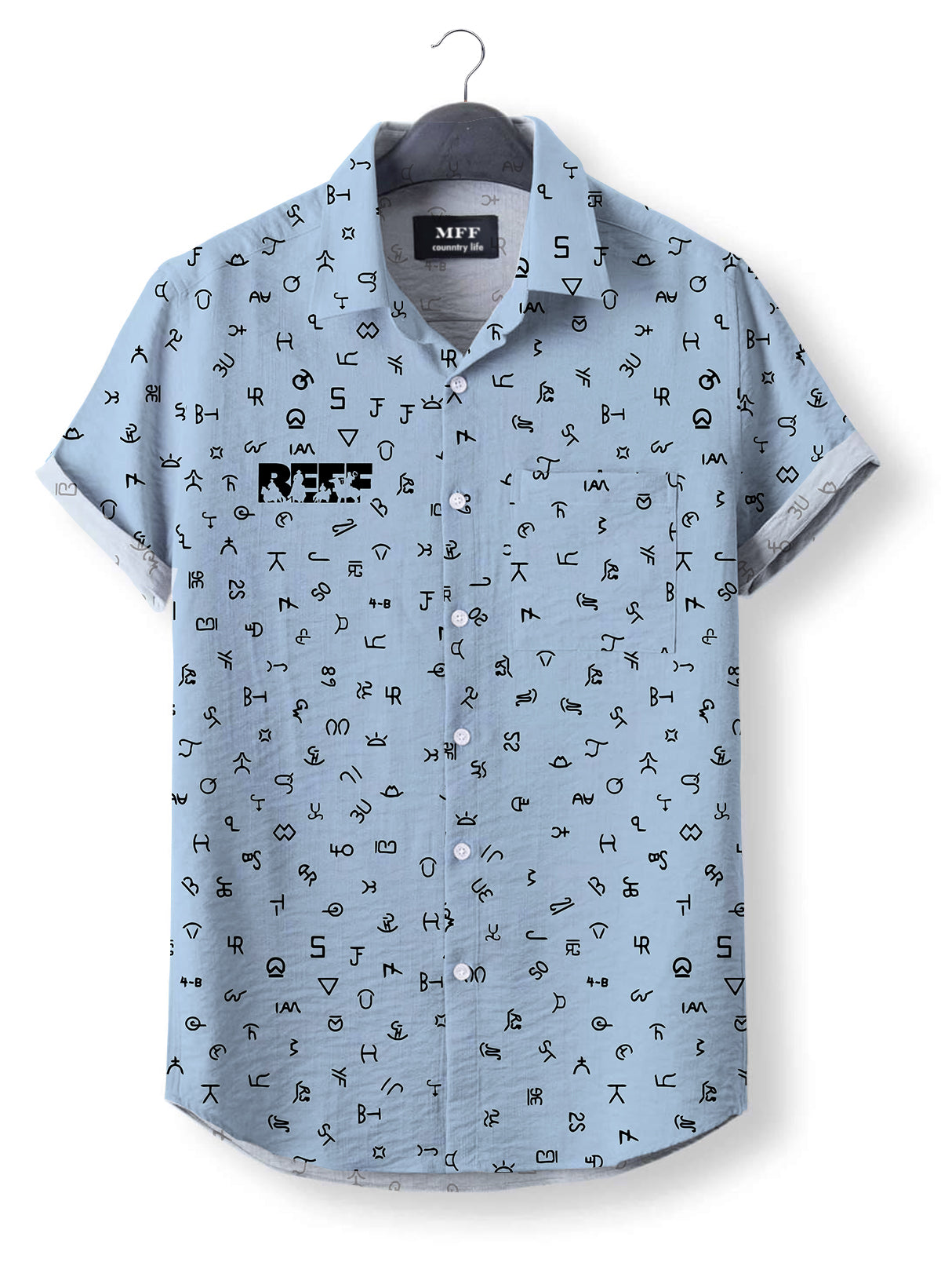 Cattle Brands pattern - Short Sleeve Shirts - myfunfarm
