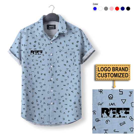 Cattle Brands pattern - Short Sleeve Shirts - myfunfarm