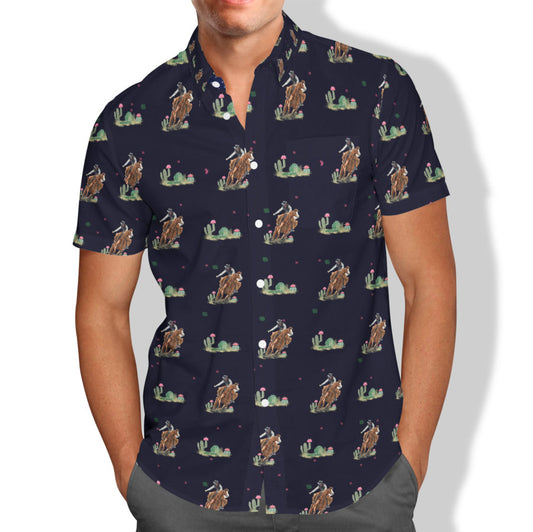 Cowboy pattern - Short Sleeve Shirts - myfunfarm