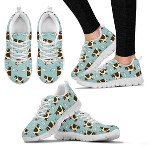 Cow milk Cute pattern   - Sneakers WOMEN'S, MEN'S and KID's - myfunfarm - clothing acceessories shoes for cow lovers, pig, horse, cat, sheep, dog, chicken, goat farmer
