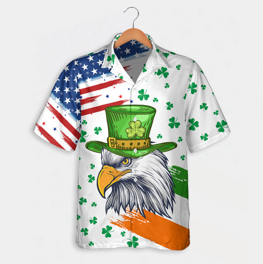 St Patrick's Day Irish American Flag - Hawaiian Shirt, Shorts for adult and youth - myfunfarm