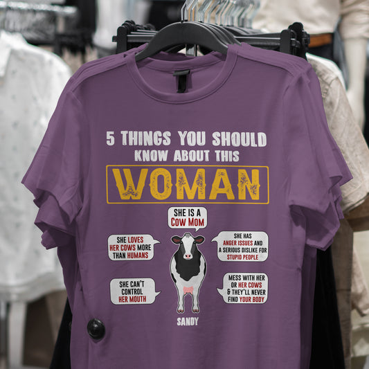Cow Mom - Personalized Shirt - Birthday, Funny Gift For Cow Mom, Cow Lovers