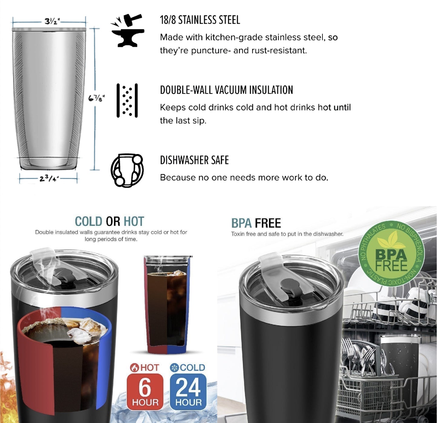 To my  Daughter - Stainless Steel Tumbler - myfunfarm - clothing acceessories shoes for cow lovers, pig, horse, cat, sheep, dog, chicken, goat farmer